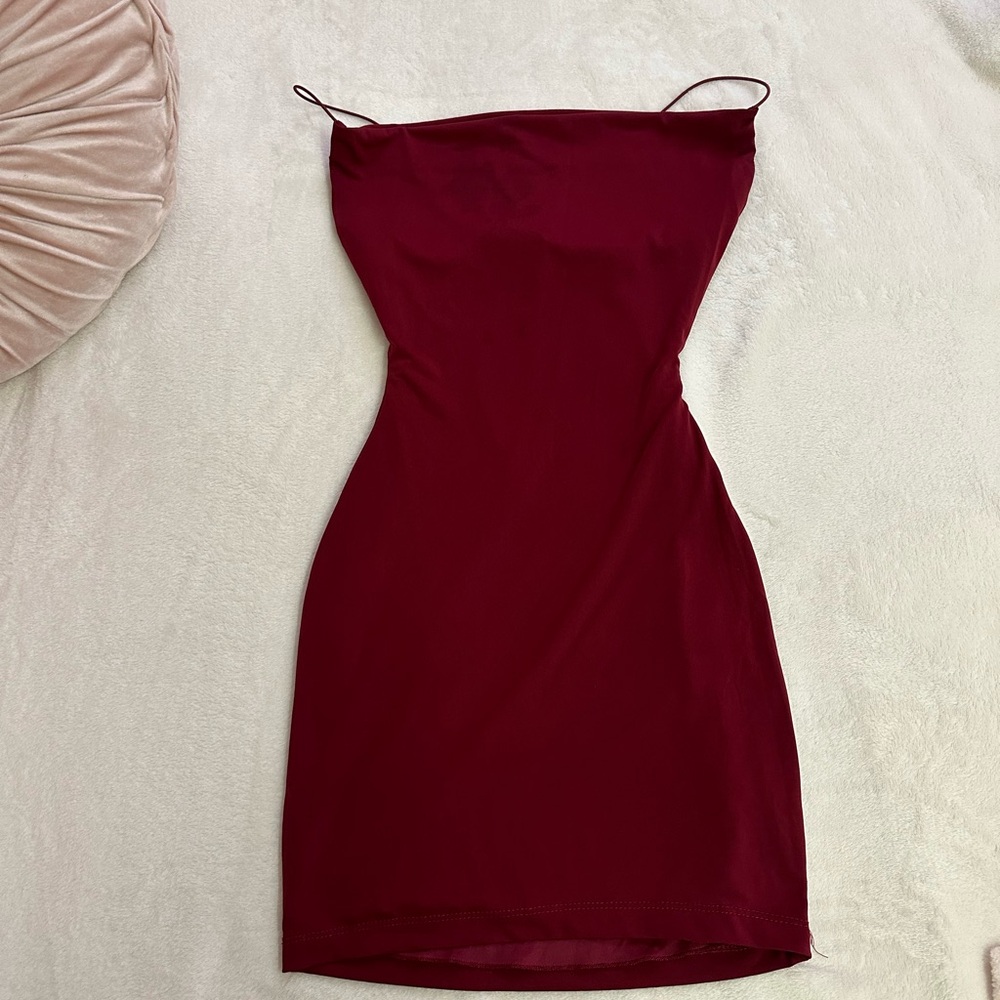 Elegant Burgundy Slip Dress